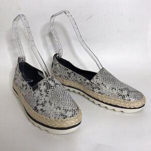 Timberland Womens Barcelona Bay Slip-On Gray Blk Reptile Espadrille Shoes Sz 9.5